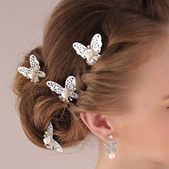 UshopTwo Accessories - Hairpins Lovely Butterfly Hair Jewelry